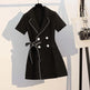 Women Casual Black two-piece Skirt suit - EX-STOCK CANADA