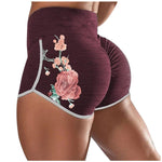 Women Female Push Up Gym Legging Running Floral Workout Shorts Scrunch Booty Gym Comfortable Pants - EX-STOCK CANADA