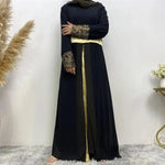 Women's Arab Patchwork Long Sleeved Dress - EX-STOCK CANADA