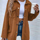 Women's Autumn Loose Solid Color Retro Lapel Jacket Coat - EX-STOCK CANADA