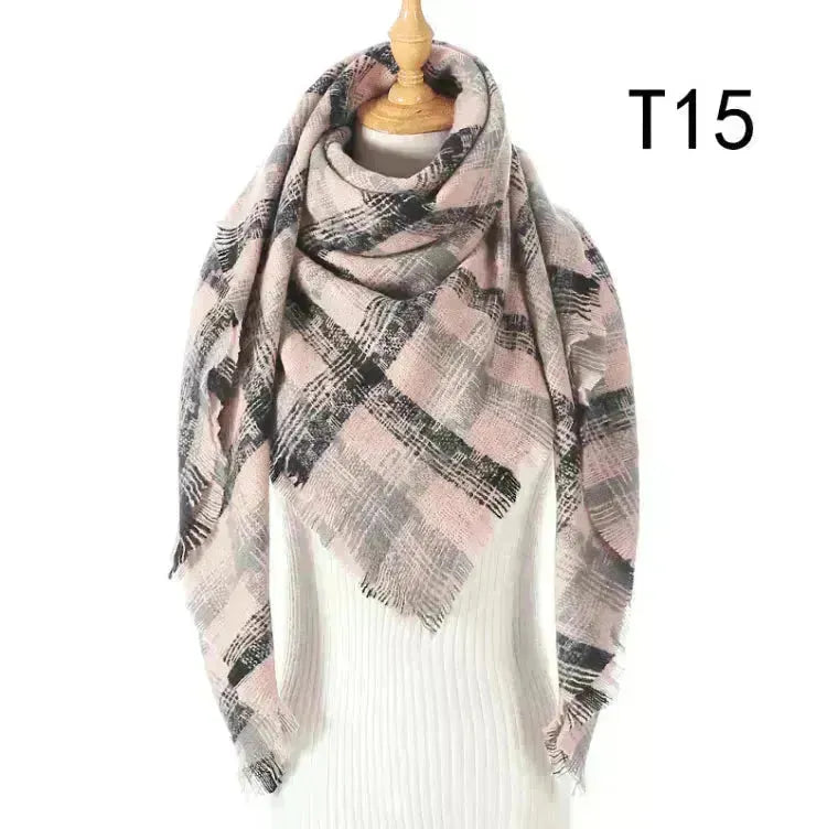 Women's Cashmere Plaid All-match Thick Warm Scarf - EX-STOCK CANADA