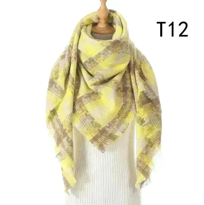 Women's Cashmere Plaid All-match Thick Warm Scarf - EX-STOCK CANADA