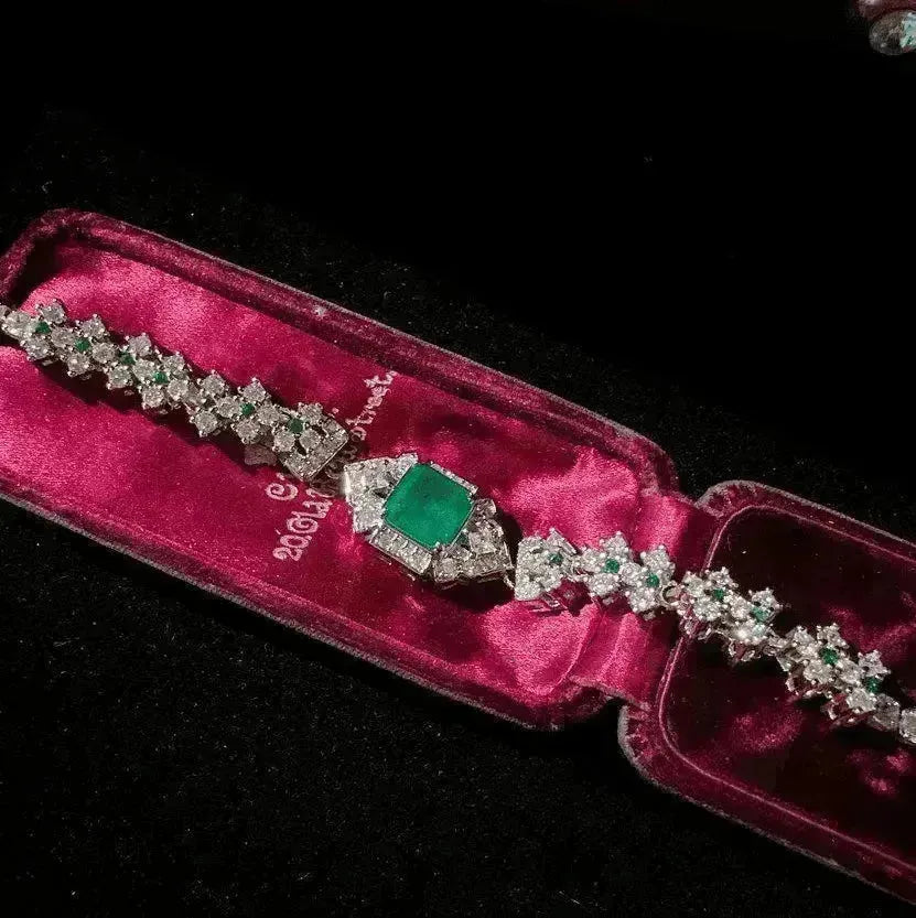 Women's Caviar Emerald Necklace Wheat Zircon Bracelet - EX-STOCK CANADA