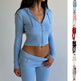 Women's Comfortable Hoodie Leisure Sexy Long Sleeve Sweater And High Waist Long Pants Suit - EX-STOCK CANADA