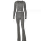 Women's Comfortable Hoodie Leisure Sexy Long Sleeve Sweater And High Waist Long Pants Suit - EX-STOCK CANADA