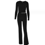 Women's Comfortable Hoodie Leisure Sexy Long Sleeve Sweater And High Waist Long Pants Suit - EX-STOCK CANADA