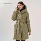 Women's Cotton-padded Jacket Slim-fit Lace Up Lapel Long-sleeved Coat - EX-STOCK CANADA