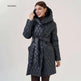 Women's Cotton-padded Jacket Slim-fit Lace Up Lapel Long-sleeved Coat - EX-STOCK CANADA