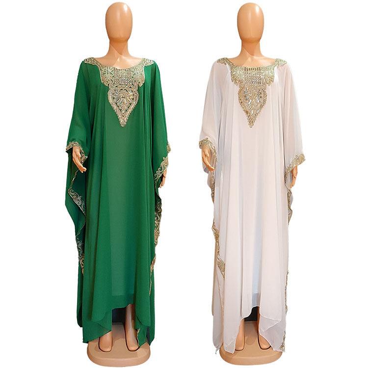 Women's Dress Embroidered Lace Arab Robe - EX-STOCK CANADA