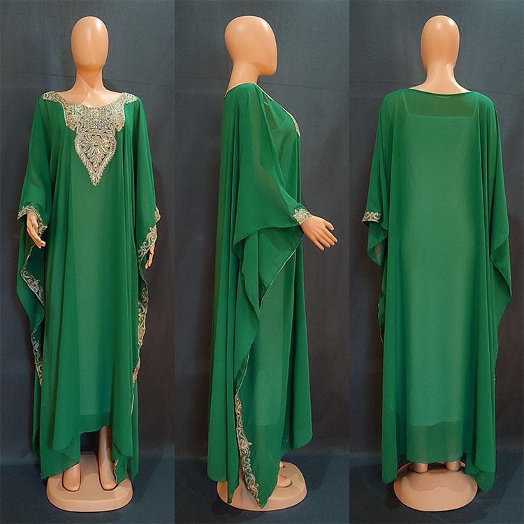 Women's Dress Embroidered Lace Arab Robe - EX-STOCK CANADA