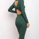 Women's Dress Solid Color Backless Bow &Tight - EX-STOCK CANADA