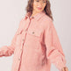 Women's Fashion Big Pit Strip Large Pocket Shirt Coat - EX-STOCK CANADA