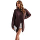 Women's Fashion Casual Pure Color Half Collar Pullover Knitwear Dress - EX-STOCK CANADA