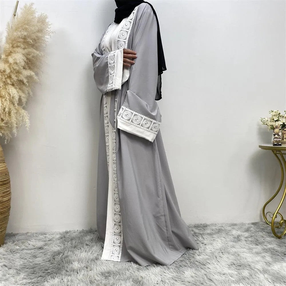 Women's Fashion Patchwork Lace Arab Robe - EX-STOCK CANADA