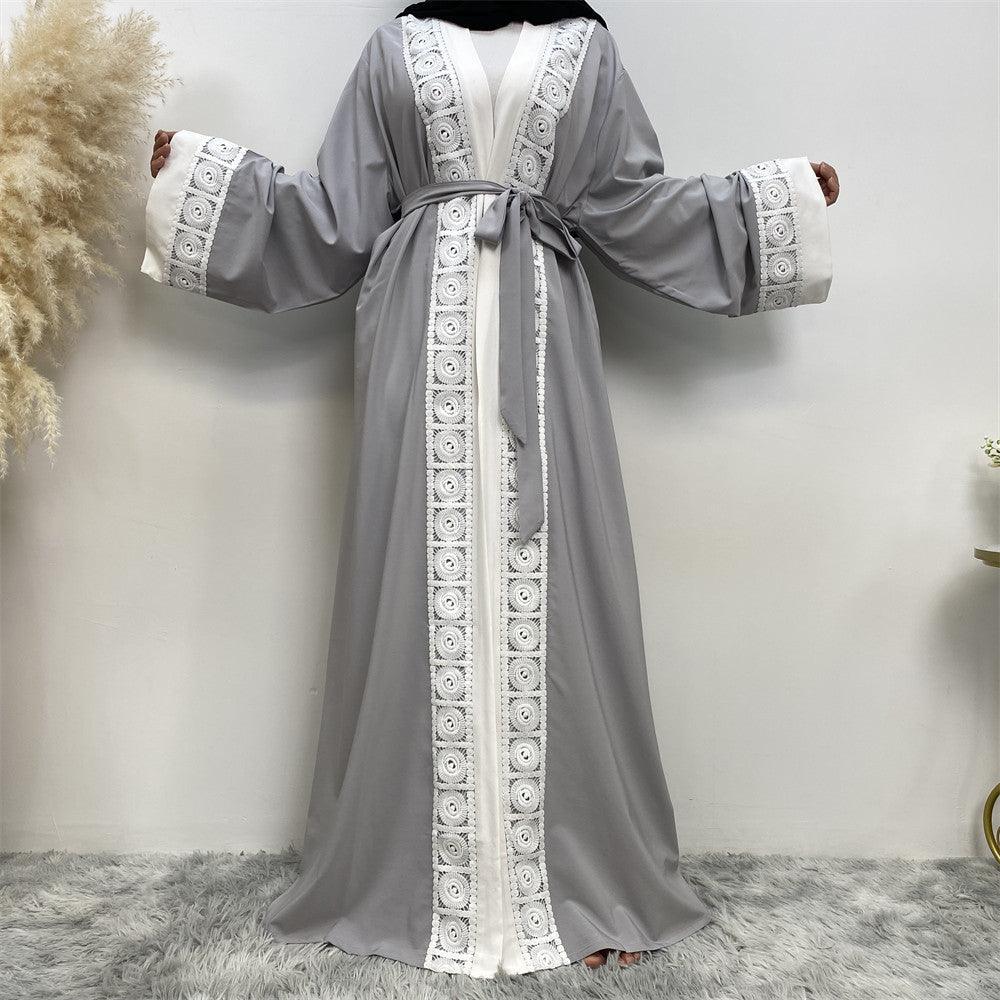 Women's Fashion Patchwork Lace Arab Robe - EX-STOCK CANADA