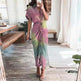 Women's Fashion Printed Temperament Loose Casual Lace-up Dress - EX-STOCK CANADA