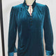 Women's Fashion V-neck Pleuche Long Sleeve Shirt Top - EX-STOCK CANADA