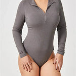 Women's Fashionable Long Sleeve Jumpsuit Seamless Slimming Shapewear Romper - EX-STOCK CANADA