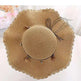 Women's Han Korean Edition Big Beach Wavy With Leather Rope Weaving Hat - EX-STOCK CANADA