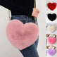 Women's Heart Shaped Plush Chain Shoulder & Hand Bag - EX-STOCK CANADA