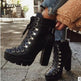 Women's High Heel Mid-heel Boots Thick Heel Women's Boots - EX-STOCK CANADA