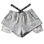 Women's High Waist Running Athletic Gym Hot Pants - EX-STOCK CANADA