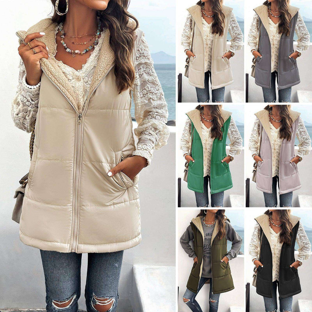 Women's Hooded Cotton Jacket with Pockets - EX-STOCK CANADA