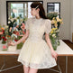 Women's Lace Ruffle Short Dress - EX-STOCK CANADA