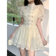 Women's Lace Ruffle Short Dress - EX-STOCK CANADA