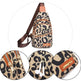 Women's Leopard Print Sling Chest Crossbody & Backpack Bag With Headphone Jack - EX-STOCK CANADA