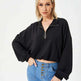 Women's Loose Casual Half Zipper Sweatshirt - EX-STOCK CANADA