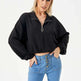 Women's Loose Casual Half Zipper Sweatshirt - EX-STOCK CANADA