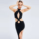 Women's New Hot Black Elegant Style Summer Cross Short Mini Dress - EX-STOCK CANADA