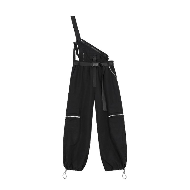 Women's New Loose Straight Black Overalls Overalls - EX-STOCK CANADA