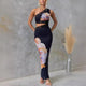Women's One-shoulder Printed Voile Lace Slim Fit Two piece Dress - EX-STOCK CANADA