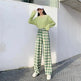 Women's Plaid Wide Leg Casual Pants - EX-STOCK CANADA