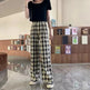 Women's Plaid Wide Leg Casual Pants - EX-STOCK CANADA