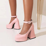 Women's Platform Thick Heel High Heel Shoes - EX-STOCK CANADA