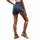 Women's Plus Size Summer Jeans Elastic Waist Tie Solid Color - EX-STOCK CANADA