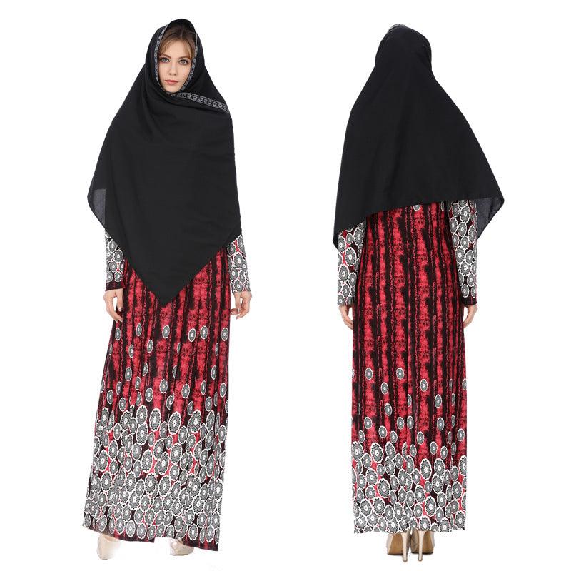 Women's Polka Dot Printed Arab Long Skirt - EX-STOCK CANADA