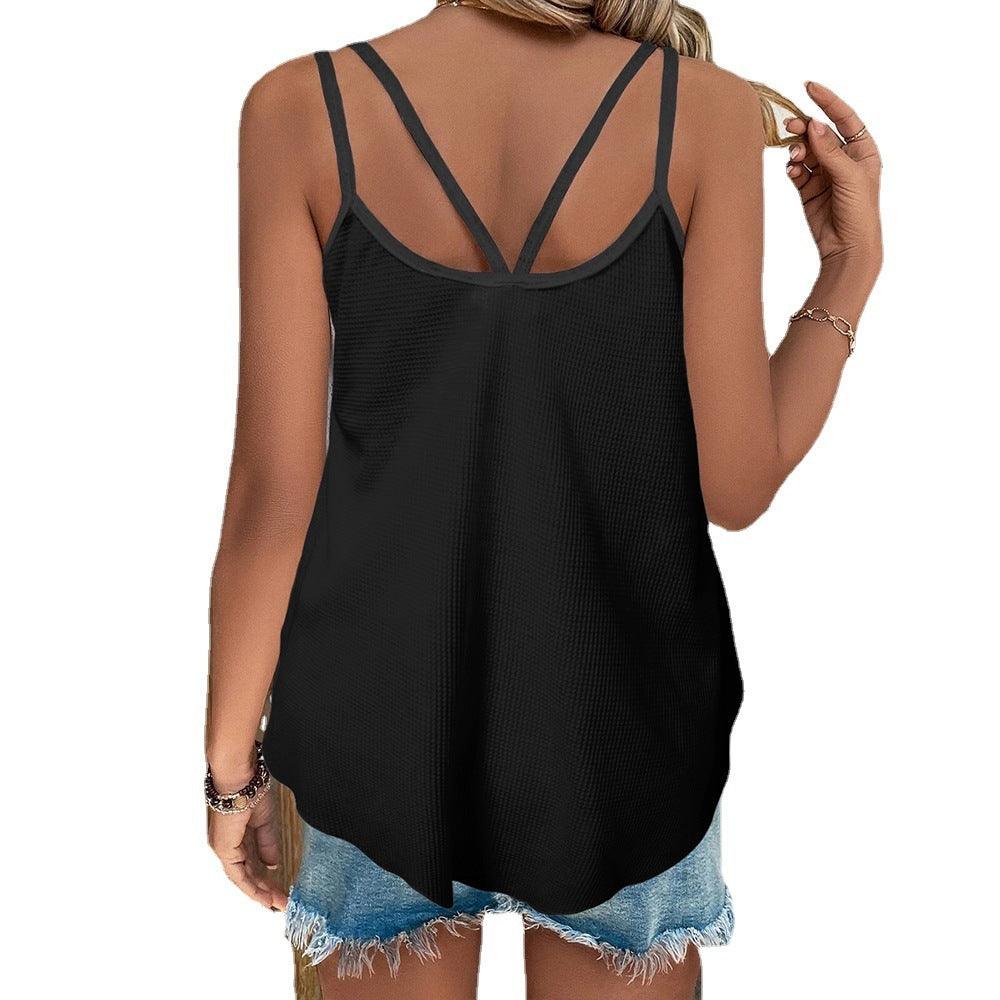 Women's Printed Knitted Vest Top - EX-STOCK CANADA