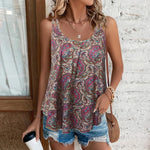 Women's Printed Knitted Vest Top - EX-STOCK CANADA
