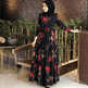 Women'S Printed Plus Size Arab Dress 4Xl - EX-STOCK CANADA