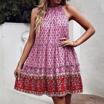 Women's Printed Wear Bohemian Casual Vacation Beach Style Independent Station Skirt - EX-STOCK CANADA