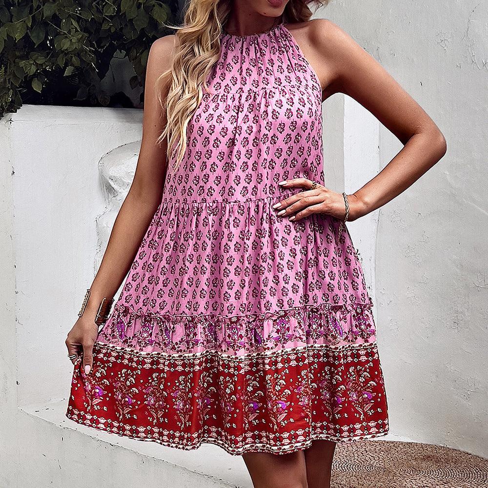 Women's Printed Wear Bohemian Casual Vacation Beach Style Independent Station Skirt - EX-STOCK CANADA