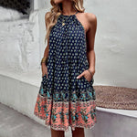 Women's Printed Wear Bohemian Casual Vacation Beach Style Independent Station Skirt - EX-STOCK CANADA