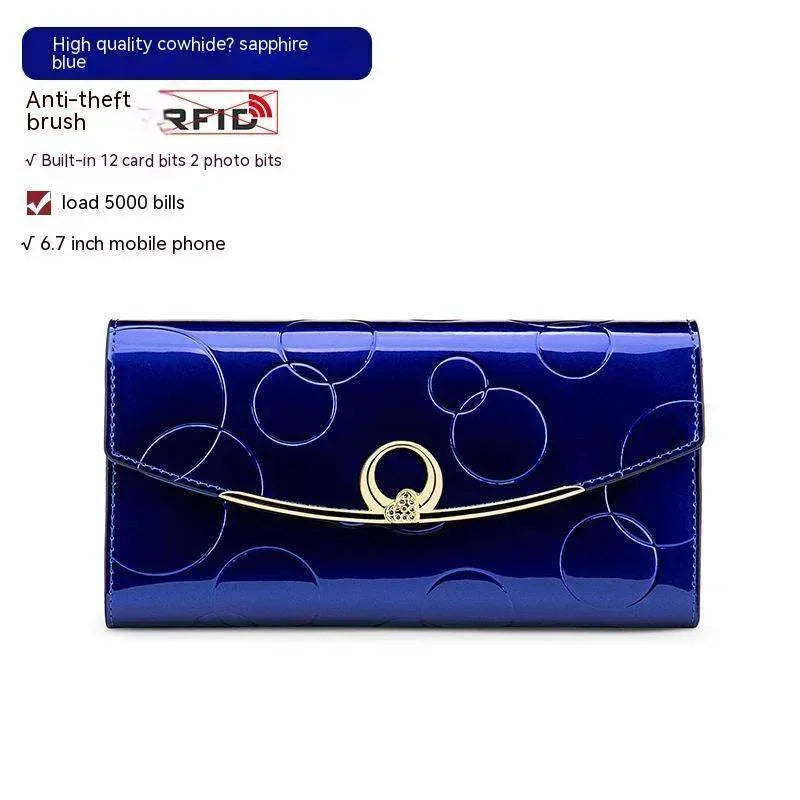 Women's Real Leather Anti theft Large Capacity Wallet Clutch Bag - EX-STOCK CANADA