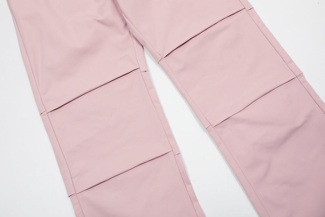 Women's Retro Pleated Pink Overalls - EX-STOCK CANADA