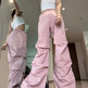 Women's Retro Pleated Pink Overalls - EX-STOCK CANADA