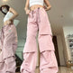 Women's Retro Pleated Pink Overalls - EX-STOCK CANADA